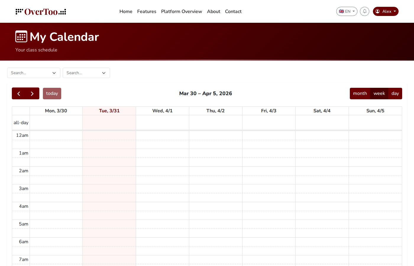 Student Calendar